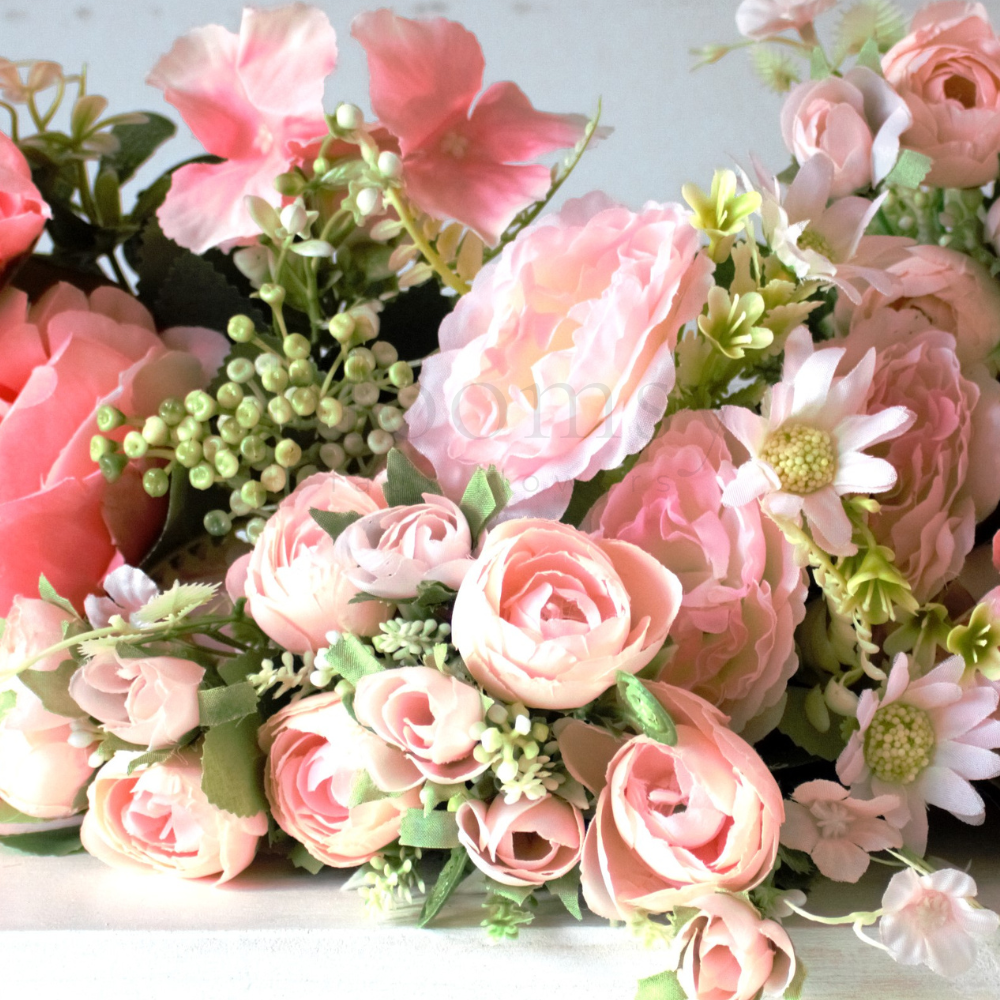 The Pink Bloomsy Box - Silk Flowers Collection