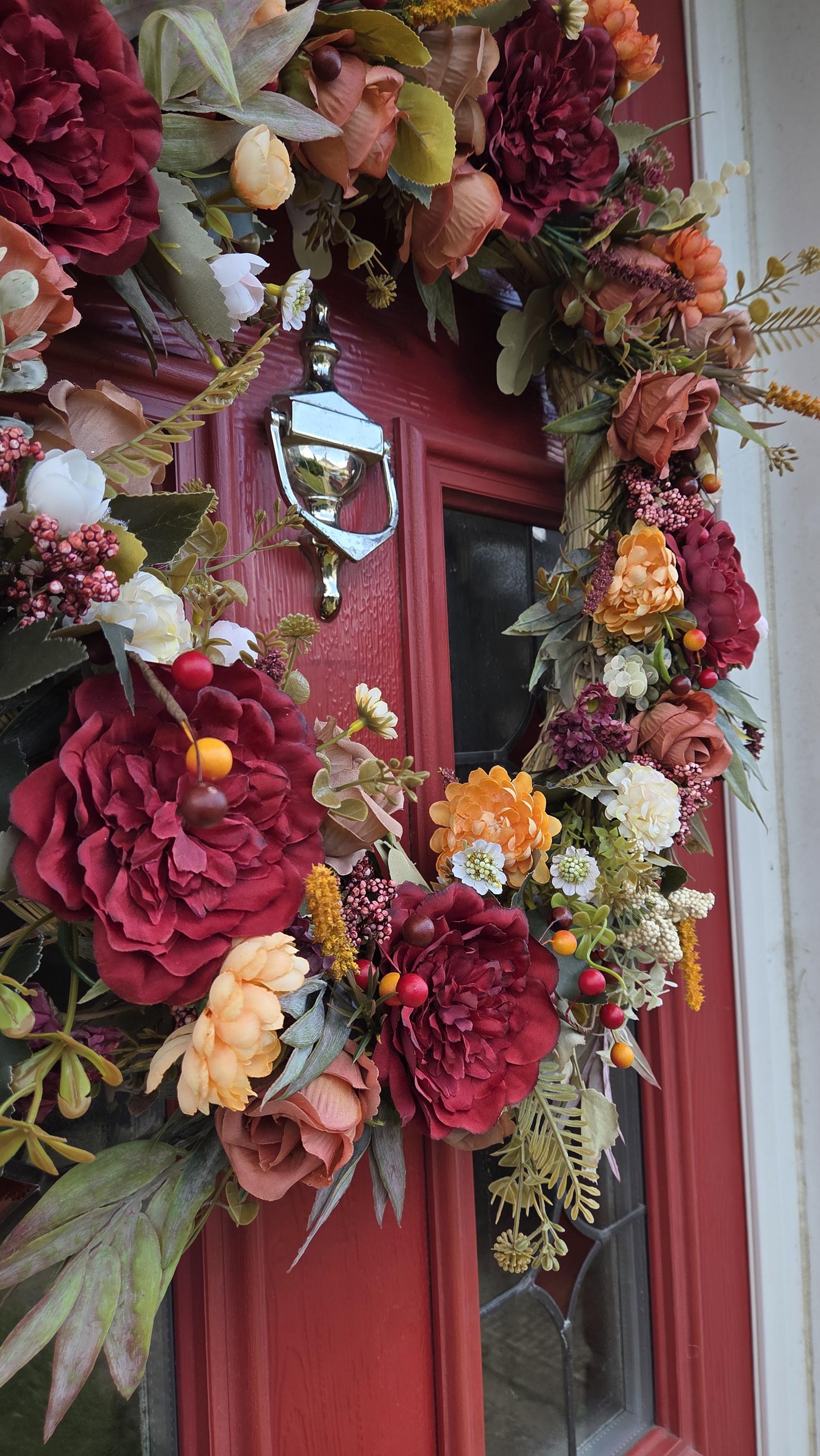 Ready Made 'Autumn Dreams' Door Wreath. Large 55cm door or wall wreath